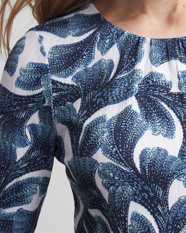Ribbed Ruched-Neck Top - image 4